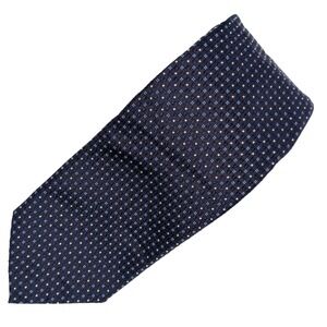 A & D Ties Blue 100% Silk Men's Neck Tie Made In Italy‎ Jacquard Foulard X Long